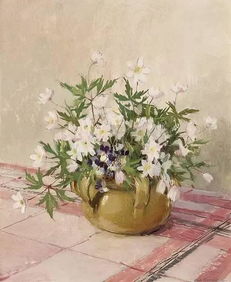油畫(huà)入門(mén)322 奧萊hjortzberg油畫(huà)作品欣賞 花卉