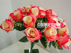 華北地區(qū)人造花廠家批發(fā)婚慶用品新款七頭貴妃玫新娘用捧花 高清圖片 高清大圖