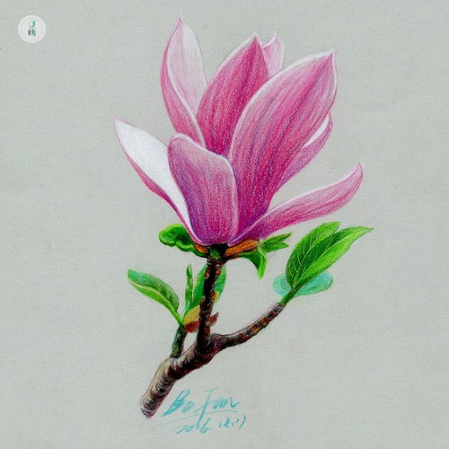 彩鉛花卉玉蘭畫(huà)法教程分享